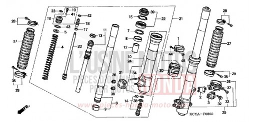 FRONT FORK XR400R4 de 2004